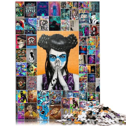 Puzzle für Erwachsene, 1000 Teile, Graffiti-Kunst, Quizspiel, Spaß für Zuhause, Geburtstagsgeschenk, Reisegeschenk, 14,96 x 20,47 Zoll von SYUNFEI