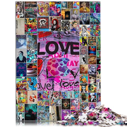 Puzzle für Erwachsene mit 1000 Teilen, Graffiti-Kunst, pädagogische Herausforderung, Herausforderung für die Gehirnintelligenz, süchtig machendes Spielzeug,38x52cm Puzzle für Erwachsene mit 1000 Teilen, Graffiti-Kunst, pädagogische Herausforderung, Herausforderung für die Gehirnintelligenz, süchtig machendes Spielzeug,38x52cm von SYUNFEI