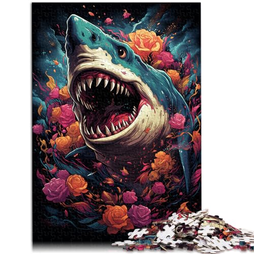Puzzle Erwachsene, 1000 Teile, Hai-Spiele, Spielzeug, Geschenk. Helfen Sie dem Gehirn, süchtig machendes Spielzeug zu trainieren und Geduld zu fördern. 14,96 Zoll x 20,47 Zoll von SYUNFEI
