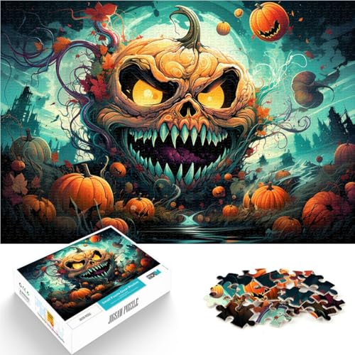 Puzzle für Erwachsene, 2000 Teile, Halloween-Fantasie-Kürbis, Spiele, Spielzeug, Geschenk, stärkt die Liebe zwischen Paaren, 27,56 x 39,37 Zoll, für 14-Jährige von SYUNFEI