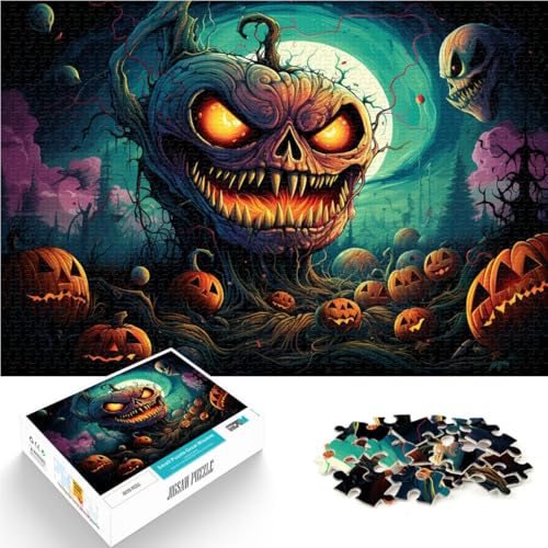 2000-teiliges Puzzle für Erwachsene, Halloween-Fantasie-Kürbis, Lernpuzzle, tolles Geschenk, 27,56 x 39,37 Zoll, für 14-Jährige von SYUNFEI