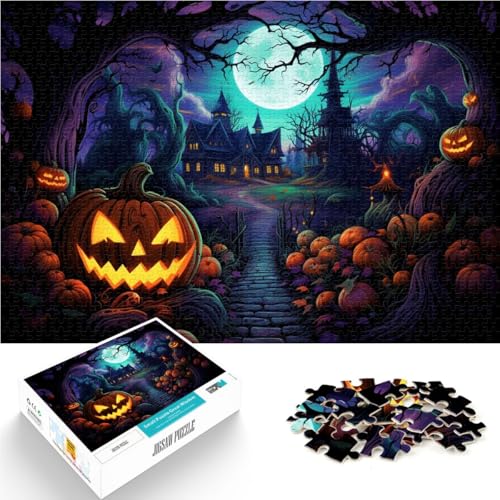 Puzzle für Erwachsene mit 2000 Teilen, Halloween-Horrornacht, für Familienspaß, geeignet als Schreibtischdekoration, 70 x 100 cm, für Teenager ab 14 Jahren von SYUNFEI