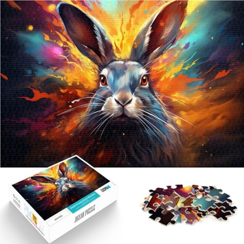 Puzzle für Erwachsene mit 1000 Teilen, Kaninchen, Denkspiel, Familienspiel, Stressabbau, schwieriges Herausforderungspuzzle, 50 x 75 cm, für 14-Jährige Puzzle für Erwachsene mit 1000 Teilen, Kaninchen, Denkspiel, Familienspiel, Stressabbau, schwieriges Herausforderungspuzzle, 50 x 75 cm, für 14-Jährige von SYUNFEI