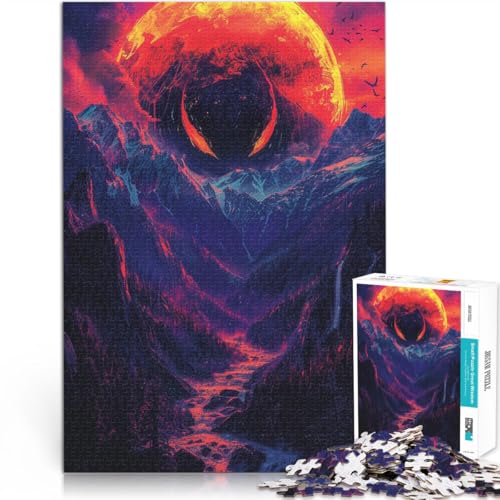 Puzzle für Erwachsene mit 1000 Teilen, psychedelische Landschaft, Denkspiel, Lernspiel für Geburtstag, Weihnachten,38x52cm, für 14-Jährige von SYUNFEI