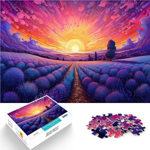 Puzzle für Erwachsene, 1000 Teile, Lavendelfelder, Provence, Denkspiel, 50 x 75 cm, für Teenager ab 14 Jahren von SYUNFEI