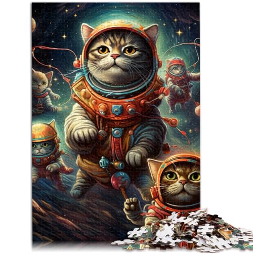 1000-teiliges Puzzle für Erwachsene, magisches Kunst-Katzen-Quizspiel, Herausforderung der Gehirnintelligenz, süchtig machendes Spielzeug,38x52cm, für Teenager ab 14 Jahren von SYUNFEI