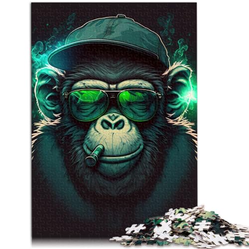 1000-teiliges Puzzle für Erwachsene, Marihuana-AFFE-Quizspiel, 26 x 38cm, lustiges Geschenk für Teenager ab 14 Jahren von SYUNFEI