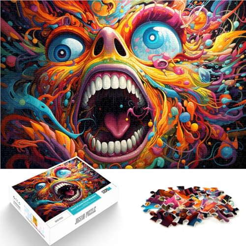 Puzzle für Erwachsene, 1000 Teile, buntes Neonmonster, Denkspiel, Lernspiel für Geburtstag, Weihnachten, 19,7 x 29,5 Zoll von SYUNFEI