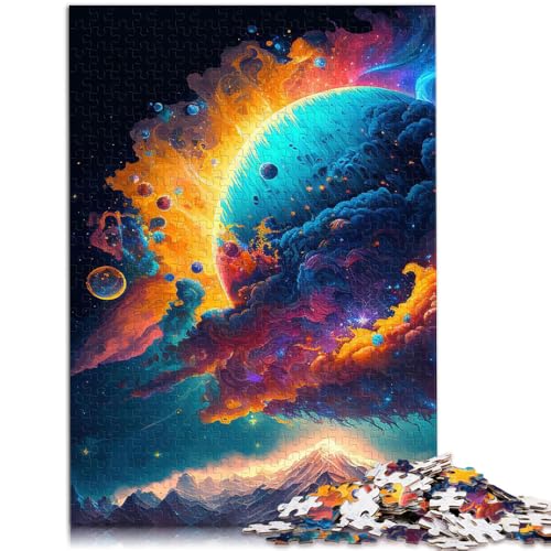 Puzzle für Erwachsene, 1000 Teile, Neon-Weltraumplaneten, Denkspiel, Lernspiel für Geburtstag, Weihnachten,50x75cm, für 14-Jährige von SYUNFEI