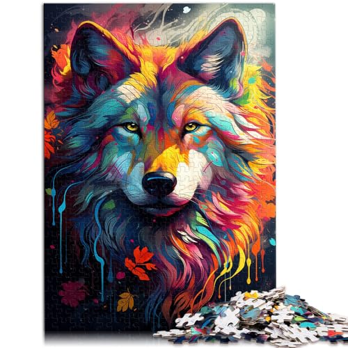 1000-Teile-Puzzle für Erwachsene, Neonwolf, Heimdekorationspuzzle mit vollständig ineinander greifenden, zufällig geformten Teilen, 10,27 x 14,96 Zoll, für Teenager ab 14 Jahren von SYUNFEI