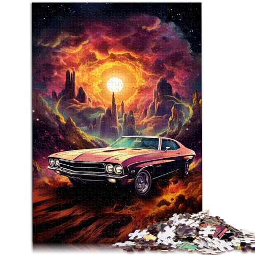 Puzzle für Erwachsene, 1000 Teile, Neonauto, Mond. Quizspiel ganze Familie,38x52cm, für Teenager ab 14 Jahren von SYUNFEI