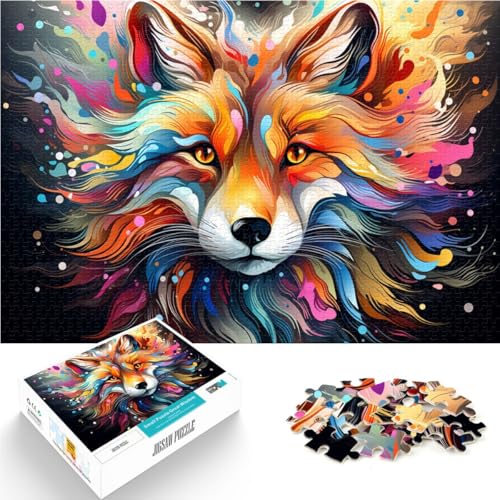 Puzzle für Erwachsene mit 2000 Teilen, farbenfroher Neonfuchs, Denksportaufgabe für Erwachsene, ganze Familie, 70 x 100 cm von SYUNFEI