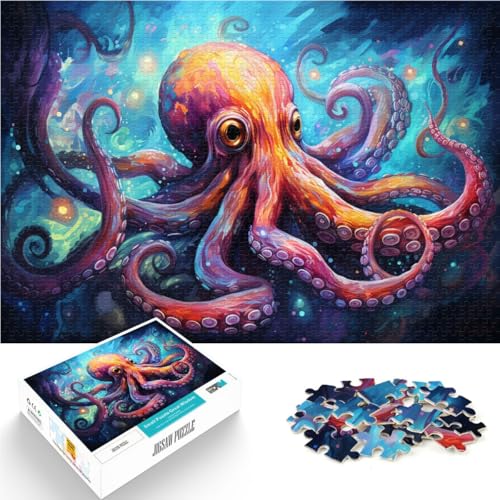 Puzzle für Erwachsene, 1000 Teile, Oktopus, Denkspiel, Familienspiel, Stressabbau, schwieriges Herausforderungspuzzle, 19,7 x 29,5 Zoll Puzzle für Erwachsene, 1000 Teile, Oktopus, Denkspiel, Familienspiel, Stressabbau, schwieriges Herausforderungspuzzle, 19,7 x 29,5 Zoll von SYUNFEI