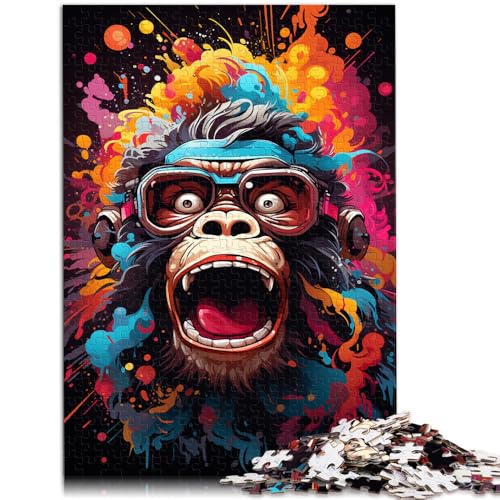 1000-teiliges Puzzle für Erwachsene, Orang-Utan-Boss-Quizspiel, Herausforderung der Gehirnintelligenz, süchtig machendes Spielzeug,38x52cm, von SYUNFEI
