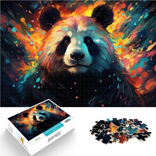 1000-teiliges Puzzle für Erwachsene, Panda-Gemälde,50x75cm, Analyse und Logik, für Teenager ab 14 Jahren von SYUNFEI