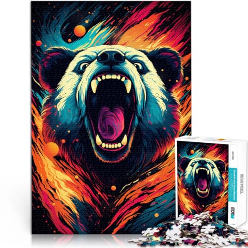 Puzzle Panda, 1000 Teile, 50 x 75 cm, Holzbrettpuzzle für Erwachsene und Kinder ab 14 Jahren, Lernspiele, Heimdekorationspuzzle. von SYUNFEI