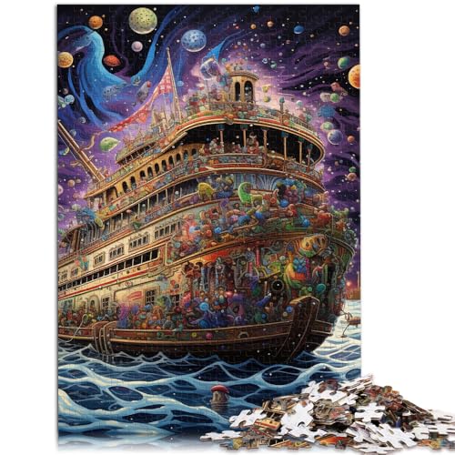 1000-teiliges Puzzle für Erwachsene, buntes Piratenschiff-Puzzle – anspruchsvolles Spiel, tolles Geschenk für Spiele, 50 x 75 cm, für Teenager ab 14 Jahren von SYUNFEI
