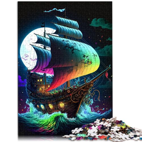 1000-teiliges Puzzle für Erwachsene, Piratenschiff, farbenfrohes Lernpuzzle, 38x52cm, für Teenager ab 14 Jahren von SYUNFEI