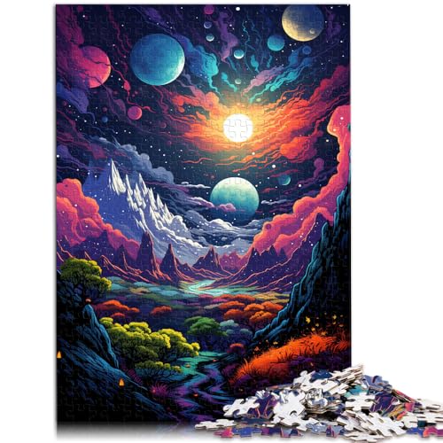 1000-teiliges Puzzle für Erwachsene. Das Quizspiel „Planetenlandschaft ganze Familie.38x52cm für Teenager ab 14 Jahren. von SYUNFEI