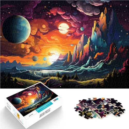 Puzzle für Erwachsene, 1000 Teile, farbenfrohe Planetenlandschaft, Puzzle-Kunstwerk, tolles Geschenk für die ganze Familie, 50 x 75 cm, für Teenager ab 14 Jahren Puzzle für Erwachsene, 1000 Teile, farbenfrohe Planetenlandschaft, Puzzle-Kunstwerk, tolles Geschenk für die ganze Familie, 50 x 75 cm, für Teenager ab 14 Jahren von SYUNFEI