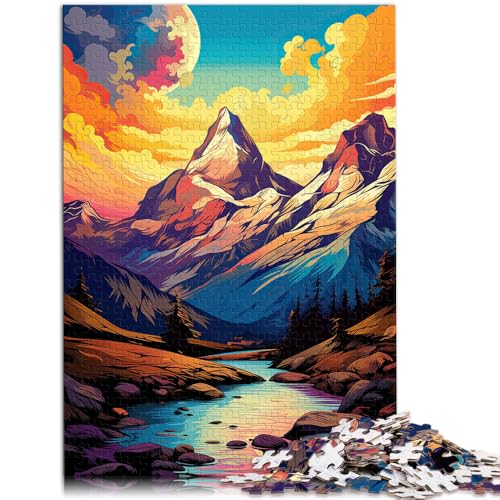 Puzzle für Erwachsene, 1000 Teile, Pop-Art-Berge, Familienaktivitätspuzzle, 19,7 x 29,5 Zoll, geeignet für Teenager ab 14 Jahren Puzzle für Erwachsene, 1000 Teile, Pop-Art-Berge, Familienaktivitätspuzzle, 19,7 x 29,5 Zoll, geeignet für Teenager ab 14 Jahren von SYUNFEI
