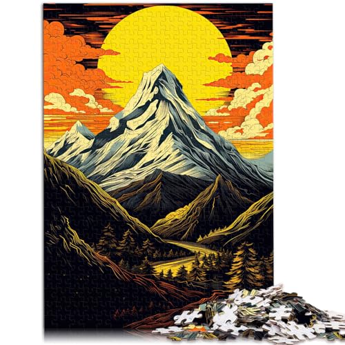 Puzzle für Erwachsene, 1000 Teile, Pop-Art-Berge-Spiel, Spielzeug für die Familie, Puzzle-Geschenke, 14,96 x 20,47 Zoll, für 14-Jährige von SYUNFEI