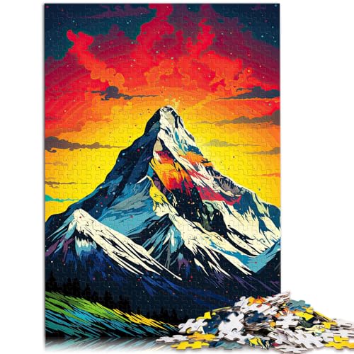 Puzzle für Erwachsene, 1000 Teile, Pop-Art-Berge, Lernpuzzle, Geburtstagsgeschenk, Geschenke, 10,27 x 14,96 Zoll Puzzle für Erwachsene, 1000 Teile, Pop-Art-Berge, Lernpuzzle, Geburtstagsgeschenk, Geschenke, 10,27 x 14,96 Zoll von SYUNFEI