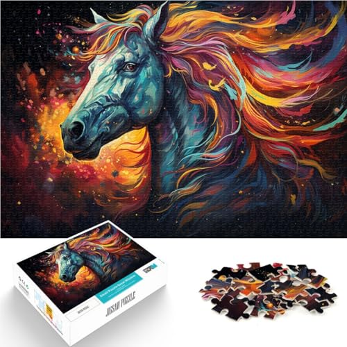 Puzzle für Erwachsene, 2000 Teile, Regenbogen-Fantasie-Pferd, Denkspiel, Lernspiel für Geburtstag, Weihnachten, 27,56 x 39,37 Zoll von SYUNFEI