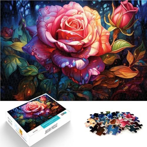 1000-teiliges Puzzle für Erwachsene, Rosen-Quizspiel, hilft dem Gehirn, süchtig machendes Spielzeug zu trainieren und Geduld zu fördern,38x52cm 1000-teiliges Puzzle für Erwachsene, Rosen-Quizspiel, hilft dem Gehirn, süchtig machendes Spielzeug zu trainieren und Geduld zu fördern,38x52cm von SYUNFEI
