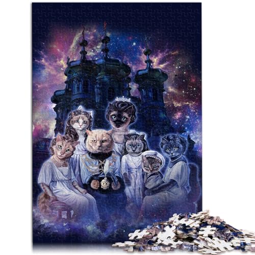 1000-teiliges Puzzle für Erwachsene, Royal Cats, Quizspiel, Familienspiel, Stressabbau, schwieriges Herausforderungspuzzle, 10,27 x 14,96 Zoll von SYUNFEI