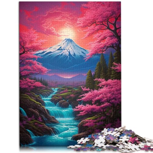 Puzzle für Erwachsene, 2000 Teile, Sakura und japanische Berge, Lernspielzeug, stärkt die Liebe zwischen Paaren, 27,56 x 39,37 Zoll von SYUNFEI
