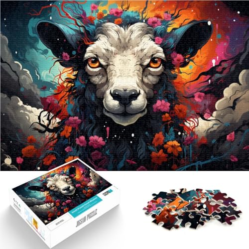 Puzzle für Erwachsene, 1000 Teile, Schaf-Lernpuzzle, tolles, 26x38cm, für Jugendliche ab 14 Jahren von SYUNFEI