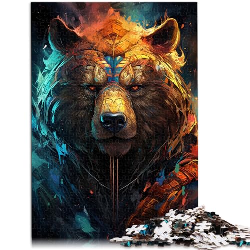 Puzzle für Erwachsene, 2000 Teile, Schild, Krieger, Bär, Denkspiel, Lernspiel für Geburtstag, Weihnachten, 27,56 x 39,37 Zoll von SYUNFEI