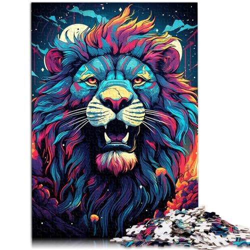 Puzzle für Erwachsene mit 1000 Teilen, Schneelöwe, pädagogische Herausforderung mit vollständig ineinander greifenden, zufällig geformten Teilen, 26x38cm von SYUNFEI