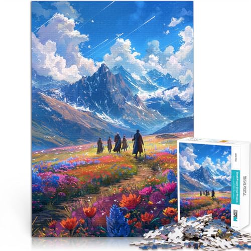 Puzzle für Erwachsene, 2000 Teile, Schöne Bergblumen, Quizspiel, Lernspiel für Geburtstag, Weihnachten, 27,56 x 39,37 Zoll von SYUNFEI