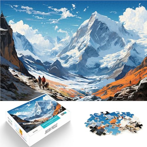 Puzzle für Erwachsene, 1000 Teile, Landschaftskunst, Quizspiel mit vollständig ineinander greifenden, zufällig geformten Teilen, 50 x 75 cm, für Teenager ab 14 Jahren von SYUNFEI