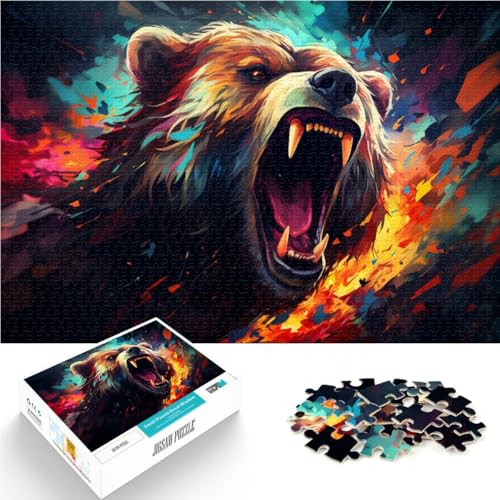 Puzzle für Erwachsene, 2000 Teile, Schwarzbär, Quizspiel, Familienspiel, Stressabbau, schwieriges Herausforderungspuzzle, 27,56 x 39,37 Zoll Puzzle für Erwachsene, 2000 Teile, Schwarzbär, Quizspiel, Familienspiel, Stressabbau, schwieriges Herausforderungspuzzle, 27,56 x 39,37 Zoll von SYUNFEI