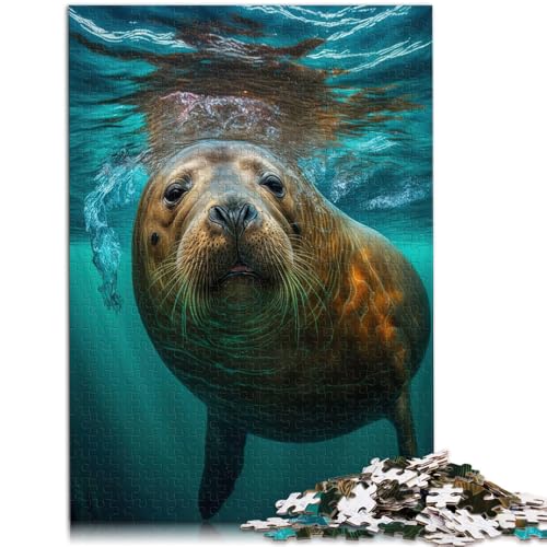 Puzzle für Erwachsene, 1000 Teile, Seelöwe, Quizspiel, Familienspiel, Stressabbau, schwieriges Herausforderungspuzzle, 19,7 x 29,5 Zoll, für 14-Jährige Puzzle für Erwachsene, 1000 Teile, Seelöwe, Quizspiel, Familienspiel, Stressabbau, schwieriges Herausforderungspuzzle, 19,7 x 29,5 Zoll, für 14-Jährige von SYUNFEI