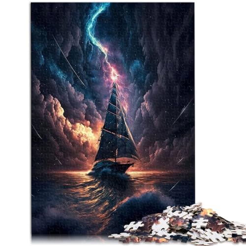 Puzzle für Erwachsene, 1000 Teile, Segelbootsturm, anspruchsvolles Spiel, Lernspiel für Geburtstag, Weihnachten,50x75cm, für Teenager ab 14 Jahren von SYUNFEI