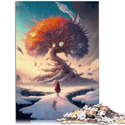 1000-teiliges Puzzle für Erwachsene, Schneezauberbaum-Quizspiel, Herausforderung für die Gehirnintelligenz, süchtig machendes Spielzeug, 50 x 75 cm, für Teenager ab 14 Jahren von SYUNFEI