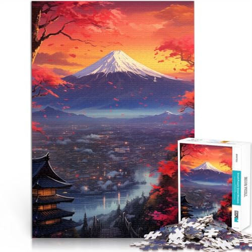 Puzzle für Erwachsene mit 2000 Teilen, Sonnenuntergang am Berg Fuji, Denkspiel, einzigartiges Geburtstags, 27,56 x 39,37 Zoll, für Teenager ab 14 Jahren von SYUNFEI