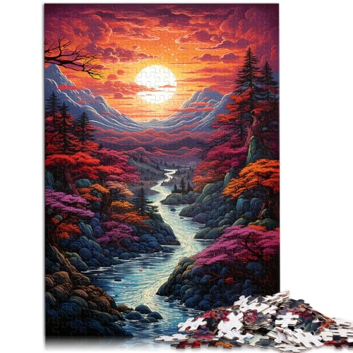 Puzzle mit 1000 Teilen für Erwachsene, Sonnenuntergang über Einer Pagode, entspannendes, intellektuelles Lernspielzeug, tolles Geschenk, 50 x 75 cm, Puzzle mit 1000 Teilen für Erwachsene, Sonnenuntergang über Einer Pagode, entspannendes, intellektuelles Lernspielzeug, tolles Geschenk, 50 x 75 cm, von SYUNFEI