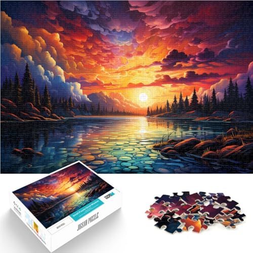 Puzzle für Erwachsene, 1000 Teile, Sonnenuntergangslandschaft, Quizspiel, anspruchsvoll, Aber unterhaltsam und humorvoll,38x52cm, für 14-Jährige Puzzle für Erwachsene, 1000 Teile, Sonnenuntergangslandschaft, Quizspiel, anspruchsvoll, Aber unterhaltsam und humorvoll,38x52cm, für 14-Jährige von SYUNFEI
