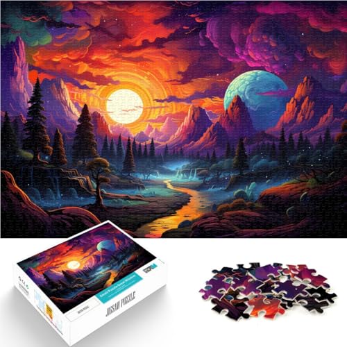 Puzzle für Erwachsene, 1000 Teile, Sonnenuntergangstour, Denkspiel mit vollständig ineinander greifenden, zufällig geformten Teilen, 14,96 Zoll x 20,47 Zoll von SYUNFEI