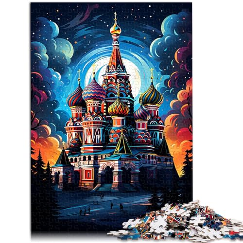 Puzzle für Erwachsene mit 2000 Teilen „Basilius-Kathedrale“, Denkspiel mit passendem Poster und Quizblatt, 70 x 100 cm, für 14-Jährige von SYUNFEI