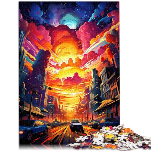 Puzzle für Erwachsene, 1000 Teile, Stadtbild, futuristische Autos, Quizspiel, anspruchsvolles Puzzlespiel und Familienspiel, 14,96 x 20,47 Zoll von SYUNFEI