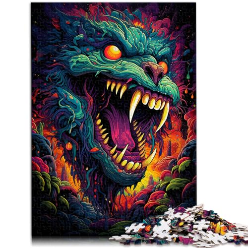 1000-teiliges Puzzle für Erwachsene, Puzzle-Biest, Quizspiel, Familienspiel, Stressabbau, schwieriges Herausforderungspuzzle, 14,96 x 20,47 Zoll, für 14-Jährige von SYUNFEI