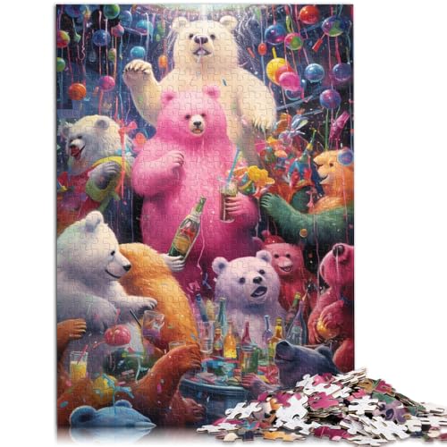 Puzzle mit 1000 Teilen für Erwachsene, Tierparty-Denkspiel, ganze Familie,38x52cm, für Teenager ab 14 Jahren von SYUNFEI