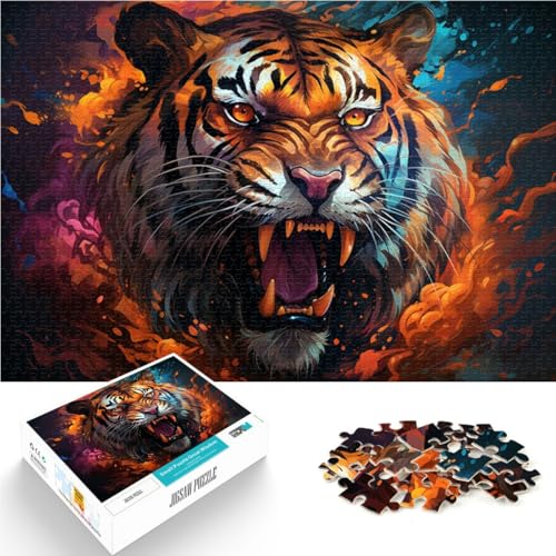 Puzzle für Erwachsene, 2000 Teile, Tiger, Denkspiel, Familienspiel, Stressabbau, schwieriges Herausforderungspuzzle, 27,56 x 39,37 Zoll Puzzle für Erwachsene, 2000 Teile, Tiger, Denkspiel, Familienspiel, Stressabbau, schwieriges Herausforderungspuzzle, 27,56 x 39,37 Zoll von SYUNFEI