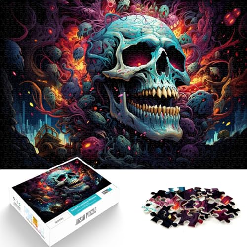 Puzzle für Erwachsene, 1000 Teile, Totenkopf-Quizspiel, Familienspiel, Stressabbau, schwieriges Herausforderungspuzzle, 19,7 x 29,5 Zoll, für Teenager ab 14 Jahren Puzzle für Erwachsene, 1000 Teile, Totenkopf-Quizspiel, Familienspiel, Stressabbau, schwieriges Herausforderungspuzzle, 19,7 x 29,5 Zoll, für Teenager ab 14 Jahren von SYUNFEI